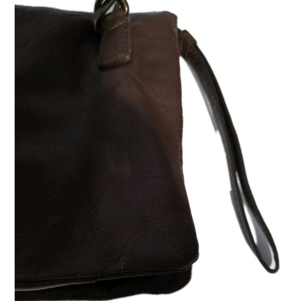 Lucky Brand Genuine Leather Purse Shoulder Bag Crossbody Wristlet - Picture 9 of 12